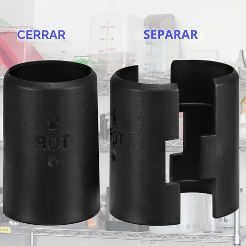 Vista 4 de Paquete de 30 clips de alambre negro para estantes de 1 pulgada