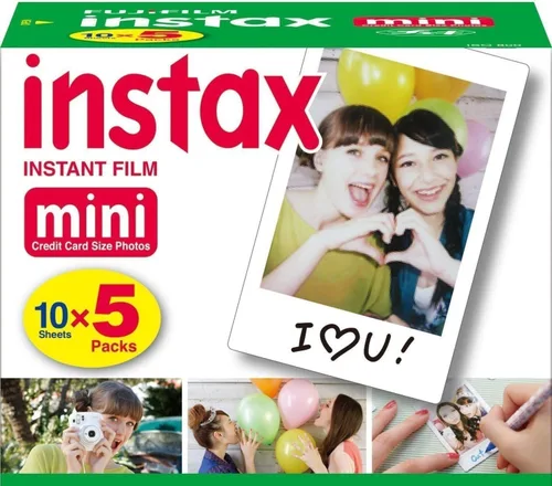 Vista 2 de Fujifilm Película instantánea Instax Mini, 10 hojas x 5 paquetes (total 50 disparos)