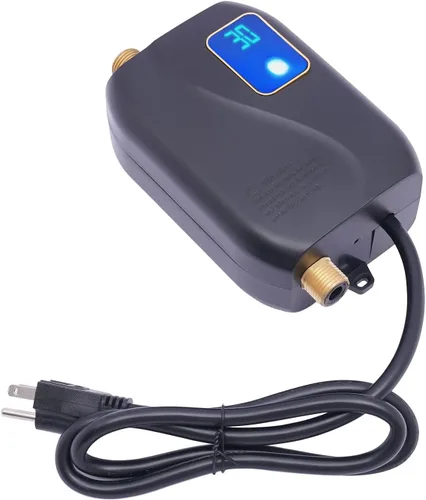 Vista 2 de Calentador de agua eléctrico pequeño sin tanque, calentador de agua instantáneo de 110 V, 3000 W, bajo demanda, para cocina debajo del fregadero