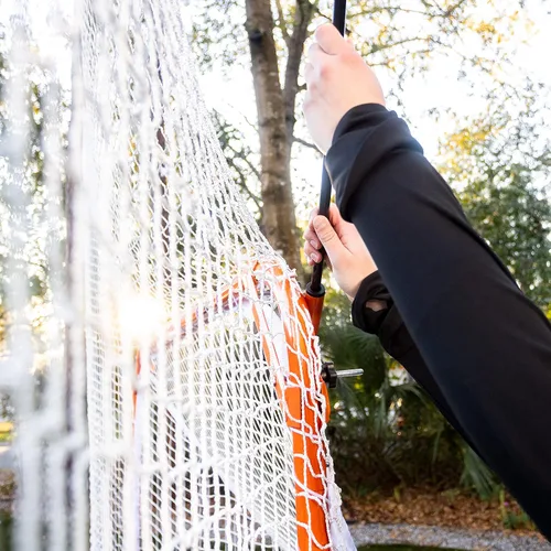 Vista 13 de Franklin Sports Portería de lacrosse Fibertech con respaldo - 3.66 m x 2.74 m