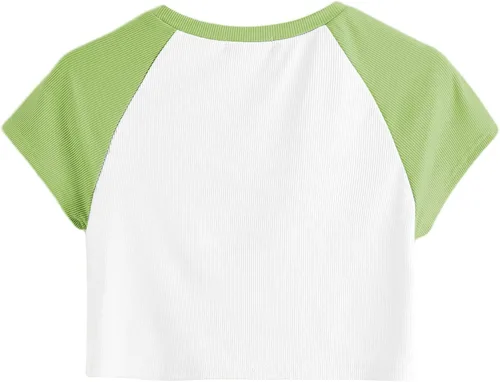 Vista 3 de Remidoo Camiseta corta casual de manga corta con estampado de ángel para mujer