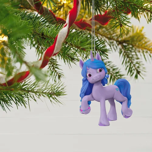Vista 6 de Hallmark Keepsake Adorno de Navidad 2023, Hasbro My Little Pony: A New Generation Izzy Moonbow, regalos para niños
