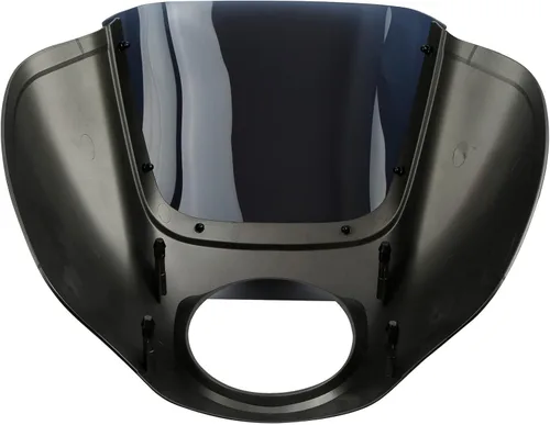 Vista 3 de HR3 Carenado y parabrisas de mezclilla gris industrial/negro de mezclilla compatible con Harley Softail Street Bob/114 FXBB/S 2018 y posteriores