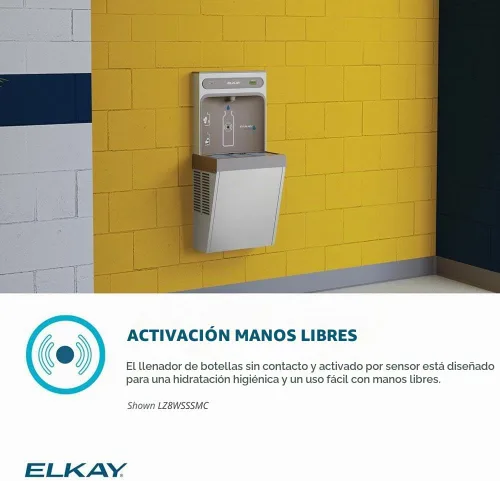 Vista 8 de Elkay LZ8WSSSMC ezH2O Estación de llenado superficial refrigerada de la botella del soporte filtrado 8GPH acero inoxidable
