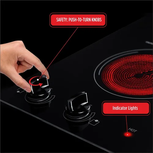 Vista 7 de Summit CR2220B - Placa eléctrica de 2 quemadores de 12 pulgadas, 230 voltios, compatible con ADA, negro