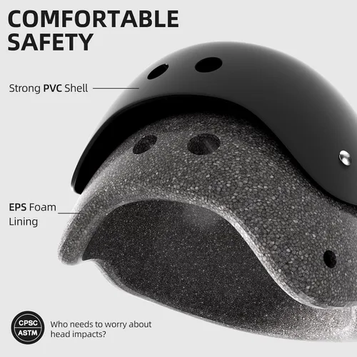 Vista 4 de TC - Patines en línea con casco y equipo de protección, cuchillas de rodillo para adultos y adolescentes con rodilleras, coderas y muñequeras, juego