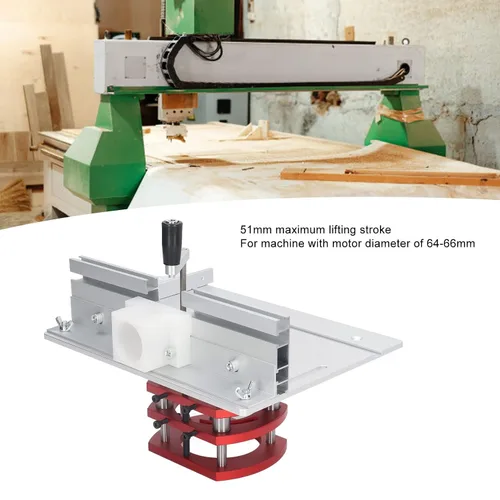 Vista 3 de Elevador de enrutador de precisión, elevación de enrutador y enrutador de carpintería, placa de inserción de mesa con placa superior, elevación