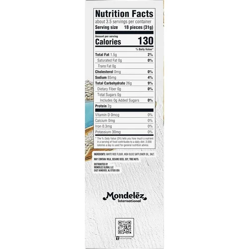 Vista 3 de GOOD THINS Galletas de arroz con simplemente sal, galletas de snack sin gluten, 3.5 oz