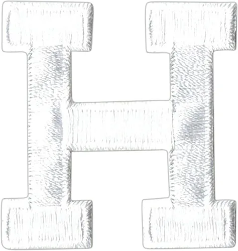 Vista 16 de Letras y números blancos de 1-7/8", parche para planchar, bordado (letra M)