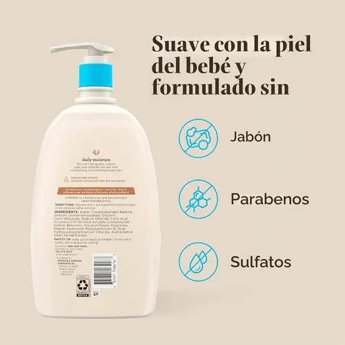 Vista 9 de Aveeno Baby Daily Moisture Body Wash & Shampoo with Oat Extract, 33 fl. oz