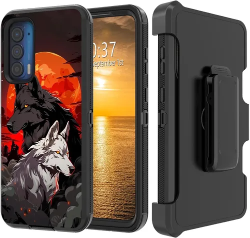 Vista 141 de Funda para Moto G Stylus 5G 2023 con funda de clip para cinturón y soporte, resistente de doble capa, resistente a prueba de golpes, para Motorola