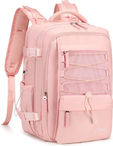 Vista 8 de Mochila de viaje para mujeres y hombres, mochilas para laptop de 15.6 pulgadas con puerto USB, bolsa de transporte aprobada por aerolíneas, bolsas