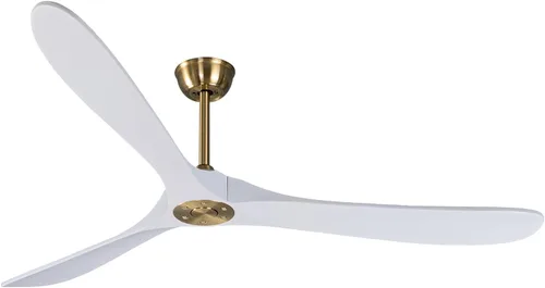 Vista 27 de Bigzone - Ventilador de techo negro para interiores y exteriores de 52 pulgadas sin luces con control remoto, motor DC eficiente energéticamente