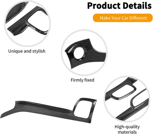 Vista 6 de Kit de Moldura del Panel del Tablero de la Consola Central y Kits de Cubierta de Manija de Puerta Interior Compatible con Jeep Grand Cherokee