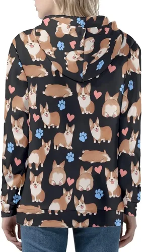 Vista 4 de Showudesigns XS-5XL Sudadera con capucha con cremallera para mujer
