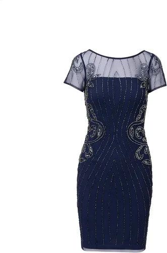 Vista 3 de Adrianna Papell Vestido corto con cuentas para mujer