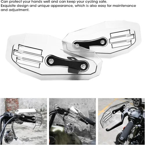 Vista 3 de KIMISS Protectores de mano para motocicleta, 2 unidades de protectores de mano para motocicleta, protector de cepillo de mano, barra protectora