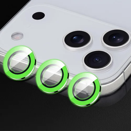 Vista 57 de Compatible con iPhone 11 Pro/11Pro Max/12 Pro Luminous Camera Lens Protector Ultra Thin Película de vidrio templado Protector de pantalla de cámara