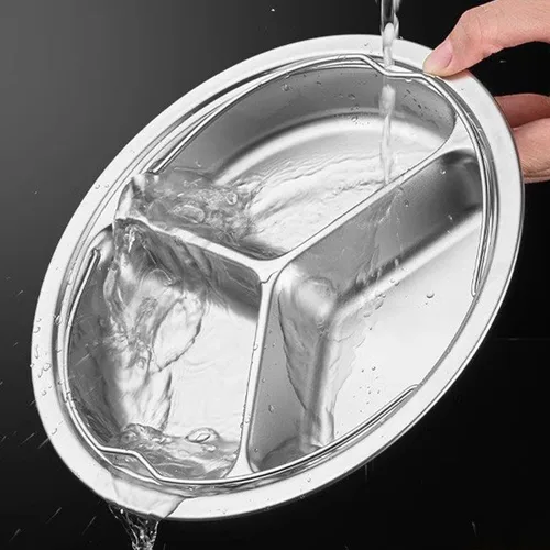 Vista 5 de Bandeja de vapor dividida de acero inoxidable 304 con asas para olla instantánea (5/6 cuartos de galón)