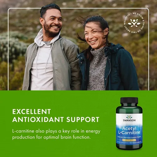 Vista 6 de Acetil L-carnitina 500 mg 100 cápsulas de Swanson Premium