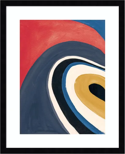 Vista 13 de Amanti Art Framed Wall Art Print 21x17 In the Groove I Retro by Danhui Nai, Abstract Wall Art, Modern Contemporary Decor, Small Poster Painting