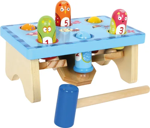 Vista 6 de Foot 11162 Whack-A-Mole, banco de madera 100% certificada, recursos educativos, base entrelazada, diez bloques