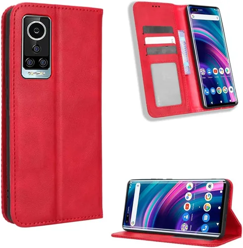 Vista 66 de Funda para BLU Bold N2, funda de piel sintética para BLU Bold N2, funda para BLU Bold N2 5G N0050UU Funda de piel sintética negra Negro
