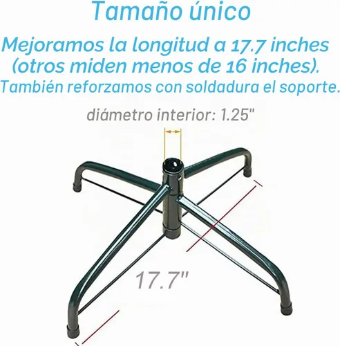 Vista 2 de Soporte de repuesto para árbol de Navidad para árboles artificiales, base plegable para árboles artificiales de 4 a 6 pies, se adapta a postes