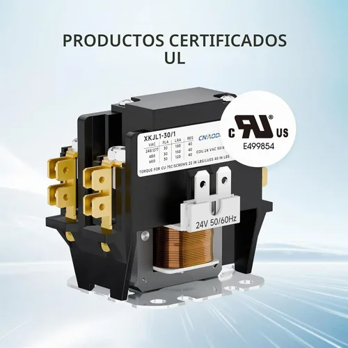 Vista 2 de CNAODUN Contactor HVAC Contactor de aire acondicionado Contactor 1 poste 30 Amp 24V bobina compatible con condensador, compresor, aire