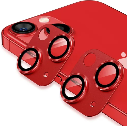 Vista 9 de Korecase [Paquete de 2] Protector de lente de cámara para iPhone 14/15 y iPhone 14 Plus/15 Plus, película de cubierta de cámara de vidrio templado
