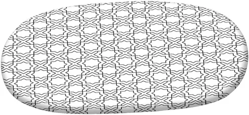 Vista 3 de XISUNYA Mantel ovalado ajustable moderno de poliéster elástico, diseño geométrico oriental marroquí, se adapta a mesas ovaladas de hasta 36 x 48