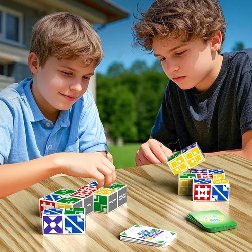 Vista 7 de BBnote Juego de Memoria Familiar para Niños y Adultos, Juegos de Mesa de Rompecabezas de Bloques para Niños de 6-8 y 8-12 años, Rompecabezas