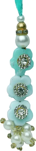 Vista 7 de Aditri Creation Rakhi Lumba Juego de 4 Rakhi para hermano y Bhabhi Bhaiya Bhai Rakhi Juego de 4 pares de hilos Rakhi Dora, paquete de regalo