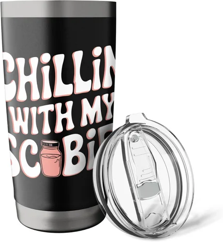 Vista 5 de Scobies Kombucha - Vaso de acero inoxidable con aislamiento de acero inoxidable