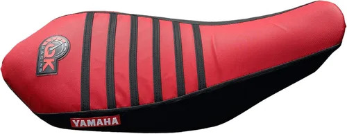 Vista 2 de Funda de asiento compatible con Yamaha Raptor 700 700R Funda de asiento 2006-2021 (Lados negros/Parte superior roja)