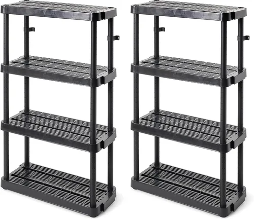 Vista 14 de Gracious Living Estantes organizadores de almacenamiento de 4 niveles para el hogar y el garaje, 54.5 pulgadas de alto x 32.0 pulgadas de ancho x