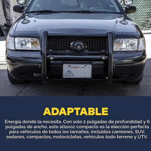 Vista 3 de LAMPHUS SoundAlert - Altavoz compacto delgado de 100 W [118-124 dB] [IP66 resistente al agua] [universalmente compatible] Altavoz de bocina de aire