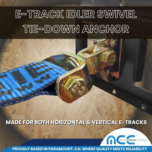 Vista 6 de Mega Cargo Control 1 paquete de accesorios giratorios de rodillo E-Track, anclajes de amarre resistentes para correas de trinquete E Track