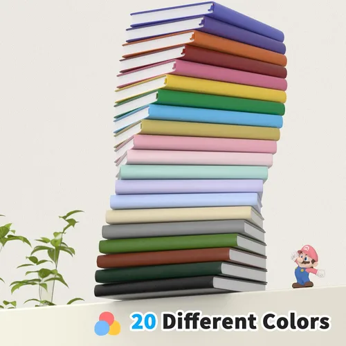 Vista 3 de Oucaru Cuaderno rayado, paquete de 8, 180 páginas, diarios A5 para escribir, papel grueso de 100 GSM, cuadernos pequeños diarios para mujeres
