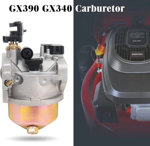 Vista 7 de Carburador GX390 GX340 compatible con Honda GX340 GX360 GX390 11HP 13HP generador de motor cortacésped motor carburador sustituye a 16100-ZF6-V01