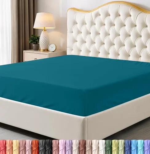 Vista 18 de Utopia Bedding - Paquete a granel de 2 sábanas bajeras ajustadas de microfibra cepillada suave con bolsillos profundos, resistentes al encogimiento