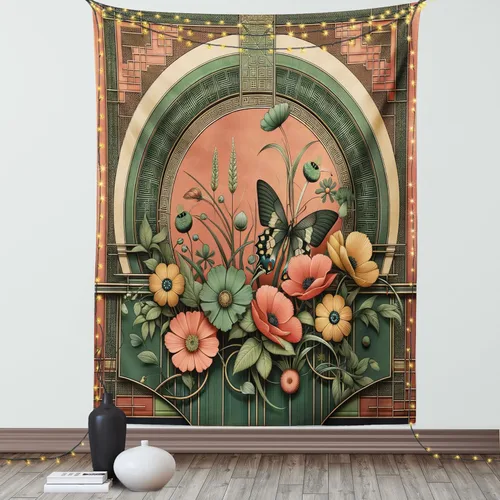 Vista 108 de Ambesonne Tapiz de arte afro, hombre negro fuerte con una corona de trazos impresión de pintura moderna, decoración de tela para colgar en la pared