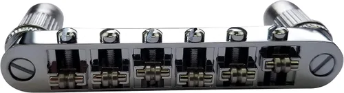 Vista 4 de Tune-O-Matic Puente con sillines de rodillos para Epiphone Les Paul, SG, ES, Dot, color cromado
