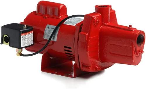 Vista 8 de Red Lion RJS-50-PREM 1/2 HP, 12 GPM, 115/230 V, Bomba de chorro para pozo poco profundo de hierro fundido premium, Roja, 602206