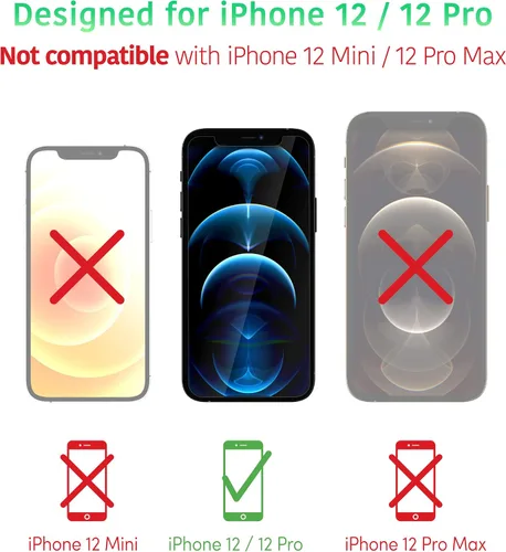 Vista 7 de TalkWorks Protector de pantalla de vidrio templado prémium para iPhone 12/12 Pro, iPhone 13/13 Pro, iPhone 14 – Incluye bandeja de instalación