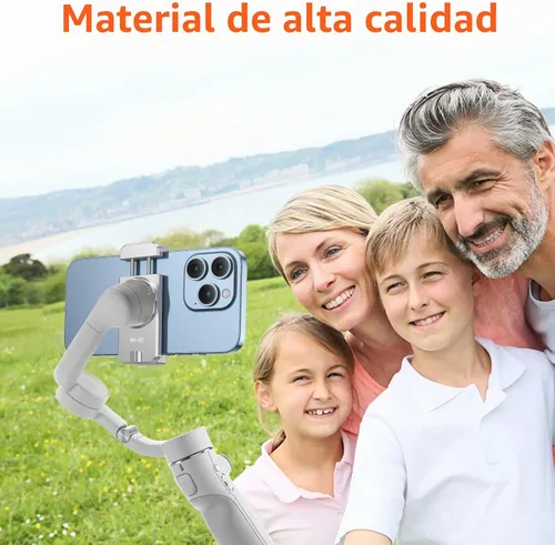 Vista 7 de UURIG - Abrazadera magnética para teléfono celular DJI OM, soporte de trípode de teléfono, cardanes de mano soporte magnético para DJI OSMO Mobile