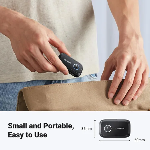 Vista 8 de UGREEN Adaptador Bluetooth 5.4 para automóvil, llamadas manos libres y cancelación de ruido, adaptador AUX a Bluetooth para automóvil, receptor