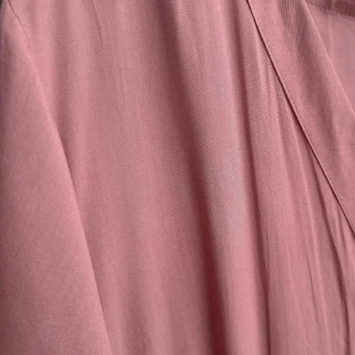 Vista 6 de R.Vivimos - Vestido por debajo de la rodilla para mujer, vestido de algodón, diseño de manga corta, cuello en V, estampado floral