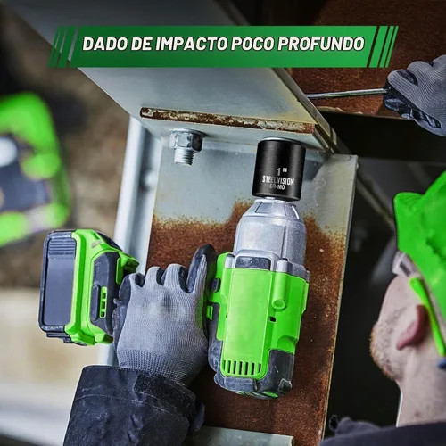 Vista 7 de Steel Vision Tools Juego de 13 piezas de 1/2 pulgada SAE de impacto con unidad de enchufe profundo Acero cromo-molibdeno EncHUFES de impacto