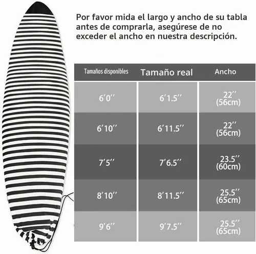 Vista 2 de Funda de calcetín para tabla de surf, bolsa ligera para protección solar